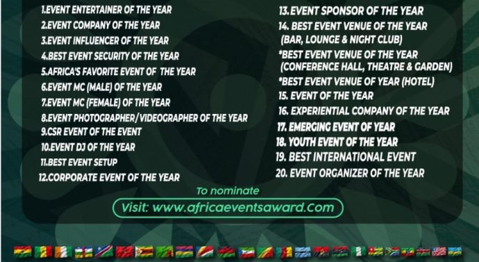 Nominations for Africa Event Awards 2023 Officially Opened